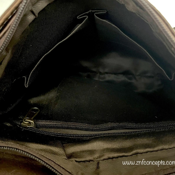 Genuine leather Sling bag coffee brown - Picture 7 of 9